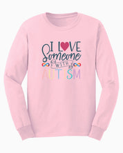 I Love Someone With Autism Long Sleeve T-Shirt-Light Pink-Neurodiversity, ADHD & Autism Awareness & Acceptance Long-sleeve by Daily Bloom