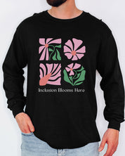 Inclusion Blooms Here Long Sleeve T-Shirt-Neurodiversity, ADHD & Autism Awareness & Acceptance Long-sleeve by Daily Bloom