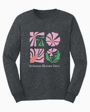 Inclusion Blooms Here Long Sleeve T-Shirt-Dark Heather-Neurodiversity, ADHD & Autism Awareness & Acceptance Long-sleeve by Daily Bloom