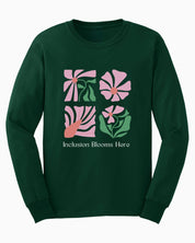 Inclusion Blooms Here Long Sleeve T-Shirt-Forest Green-Neurodiversity, ADHD & Autism Awareness & Acceptance Long-sleeve by Daily Bloom