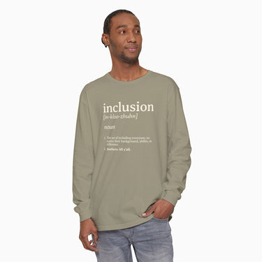 Autism Long - sleeve - Inclusion Definition Comfort Colors Long Sleeve T-Shirt - Daily Bloom