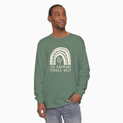 Autism Long-sleeve By Daily Bloom Life Happens Visuals Help Comfort Colors Long Sleeve T-Shirt