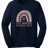 Autism Long - sleeve - Life Happens Visuals Help Long Sleeve T-Shirt - Daily Bloom