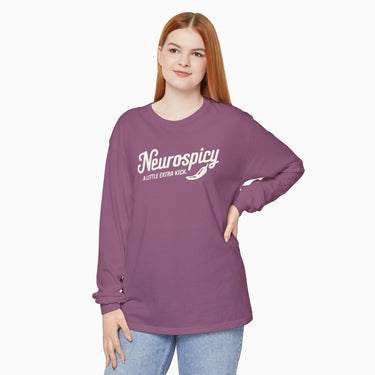Autism Long - sleeve - Neurospicy Comfort Colors Long Sleeve T-Shirt - Daily Bloom