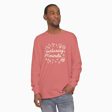 Autism Long - sleeve - Nurturing Minds Comfort Colors Long Sleeve T-Shirt - Daily Bloom