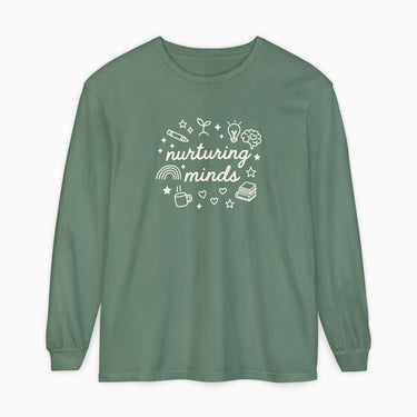 Autism Long - sleeve - Nurturing Minds Comfort Colors Long Sleeve T-Shirt - Daily Bloom