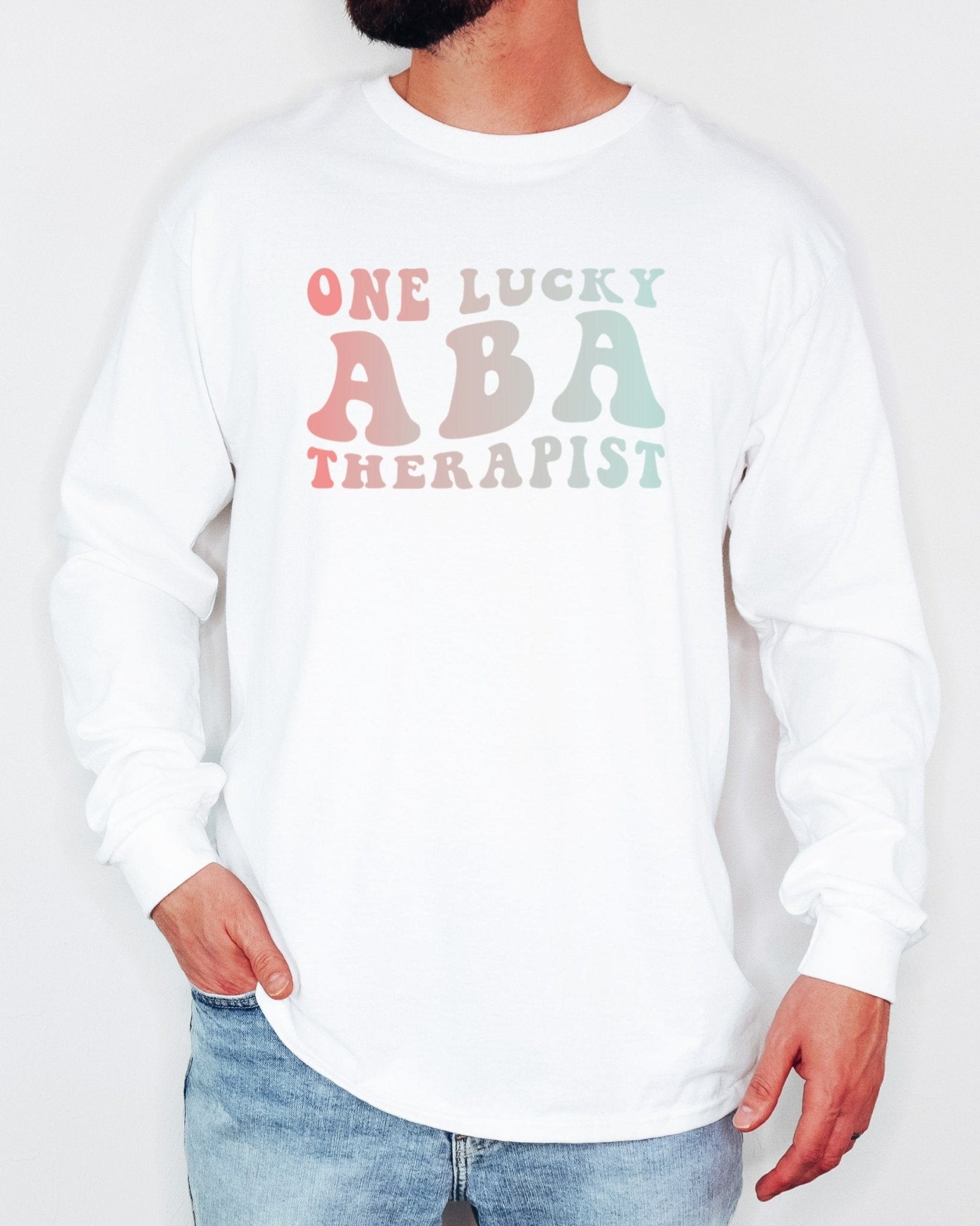 Autism Long - sleeve - One Lucky ABA Therapist Long Sleeve T-Shirt - Daily Bloom