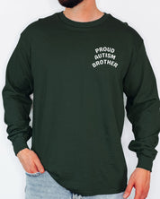 Proud Autism Brother Long Sleeve T-Shirt-Neurodiversity, ADHD & Autism Awareness & Acceptance Long-sleeve by Daily Bloom