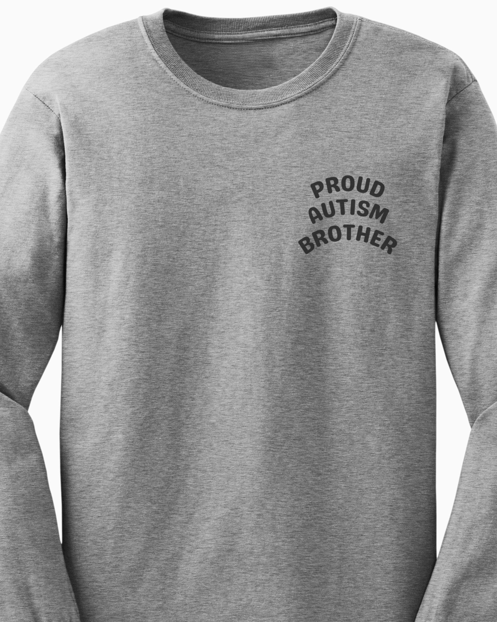 Proud Autism Brother Long Sleeve T-Shirt-Neurodiversity, ADHD & Autism Awareness & Acceptance Long-sleeve by Daily Bloom