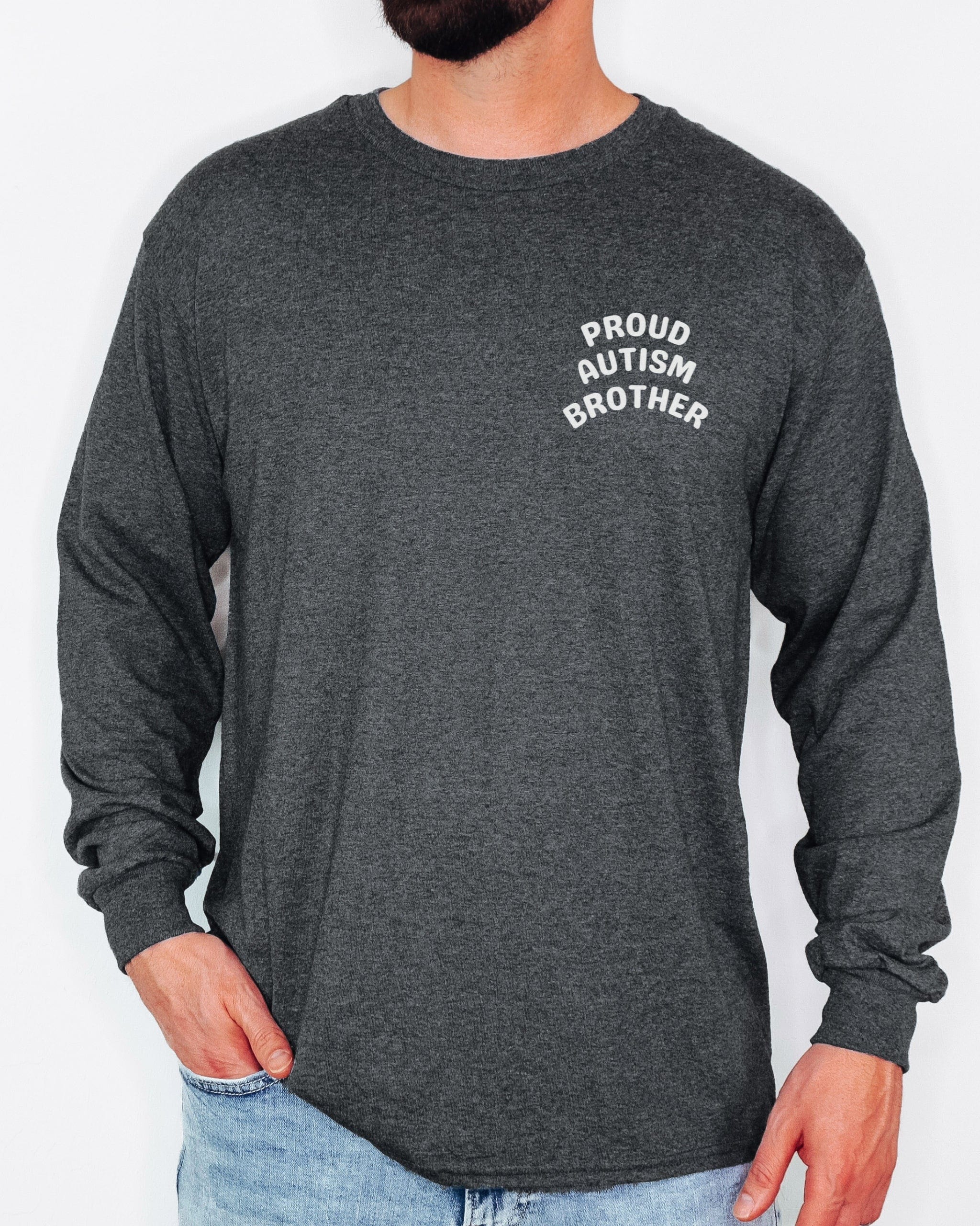 Proud Autism Brother Long Sleeve T-Shirt-Neurodiversity, ADHD & Autism Awareness & Acceptance Long-sleeve by Daily Bloom