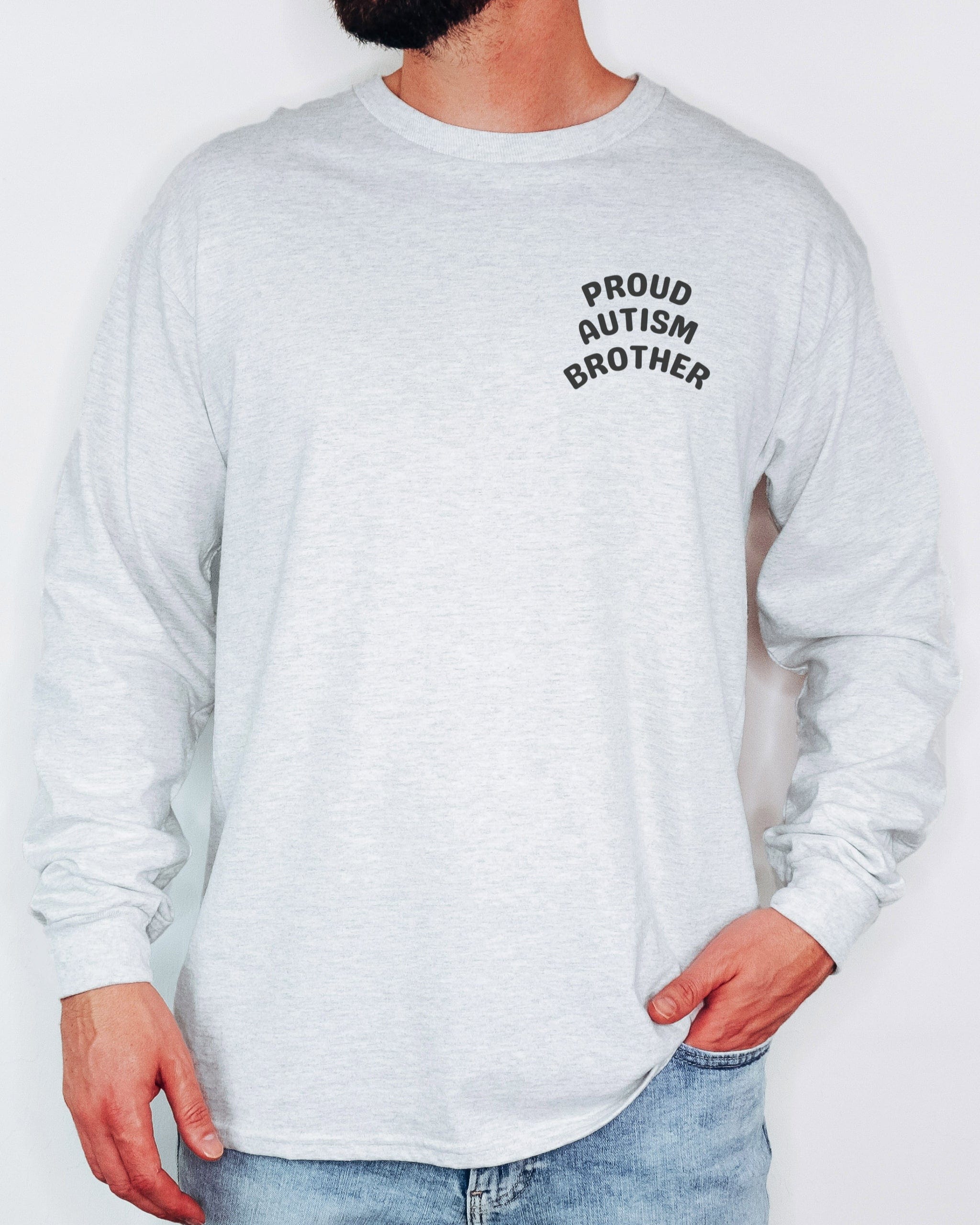 Proud Autism Brother Long Sleeve T-Shirt-Neurodiversity, ADHD & Autism Awareness & Acceptance Long-sleeve by Daily Bloom