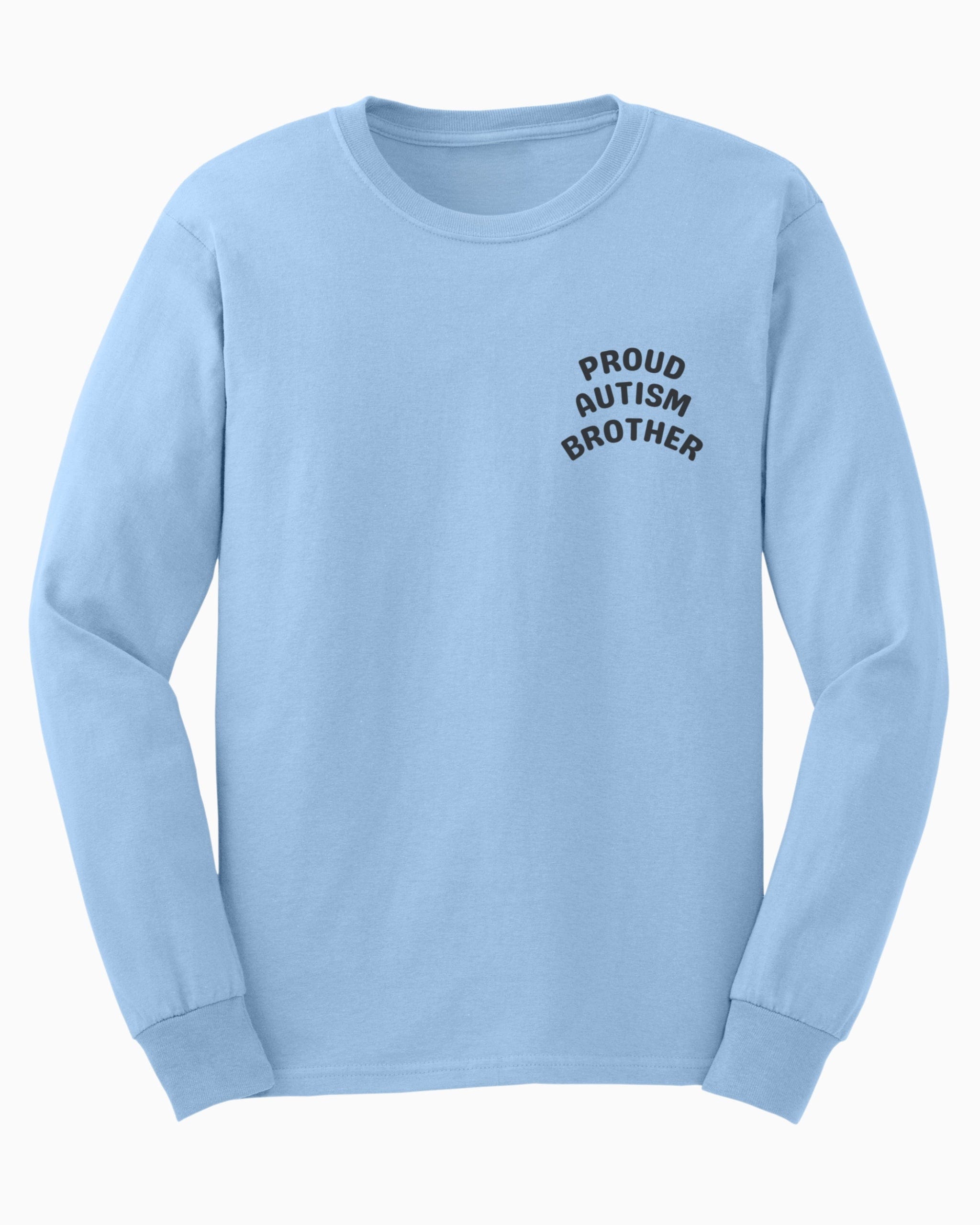 Proud Autism Brother Long Sleeve T-Shirt-Light Blue-Neurodiversity, ADHD & Autism Awareness & Acceptance Long-sleeve by Daily Bloom
