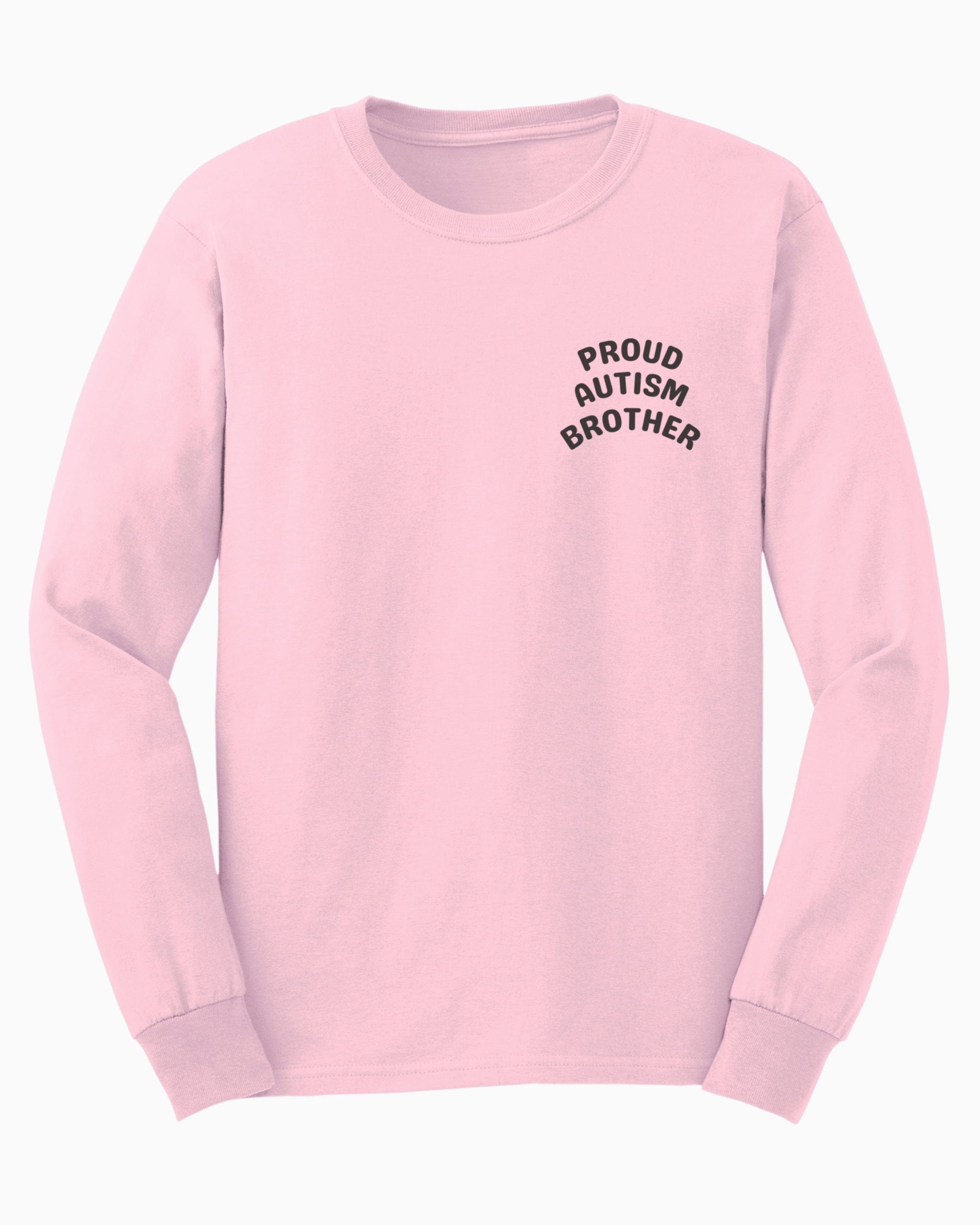 Proud Autism Brother Long Sleeve T-Shirt-Light Pink-Neurodiversity, ADHD & Autism Awareness & Acceptance Long-sleeve by Daily Bloom