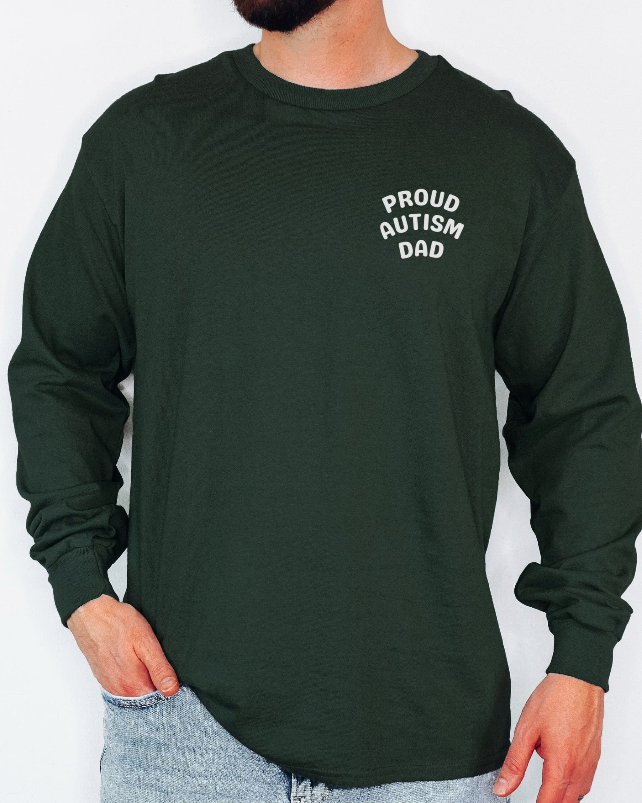 Proud Autism Dad Long Sleeve T-Shirt-Neurodiversity, ADHD & Autism Awareness & Acceptance Long-sleeve by Daily Bloom