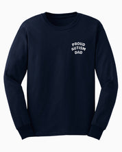 Proud Autism Dad Long Sleeve T-Shirt-Navy-Neurodiversity, ADHD & Autism Awareness & Acceptance Long-sleeve by Daily Bloom