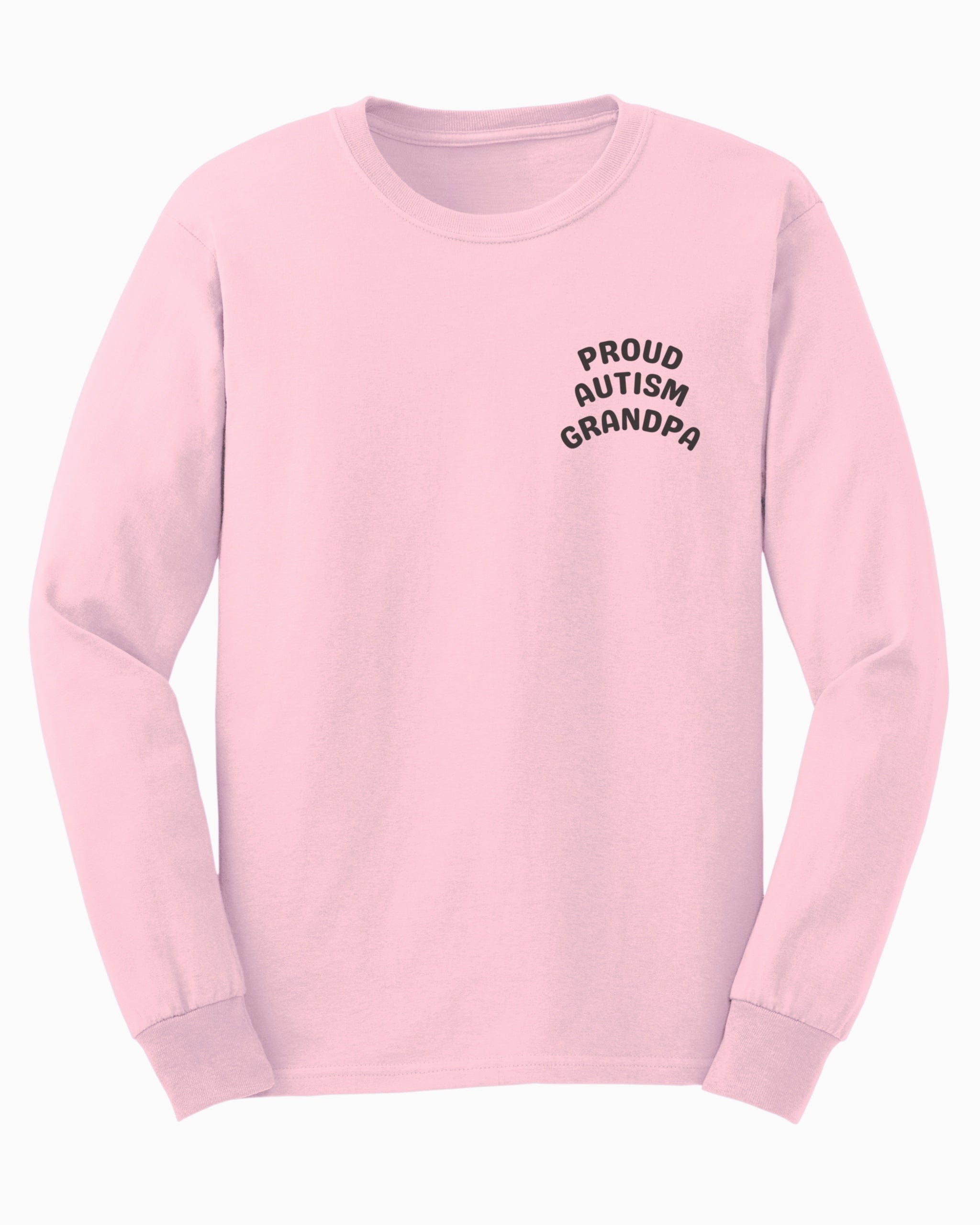 Proud Autism Grandpa Long Sleeve T-Shirt-Light Pink-Neurodiversity, ADHD & Autism Awareness & Acceptance Long-sleeve by Daily Bloom