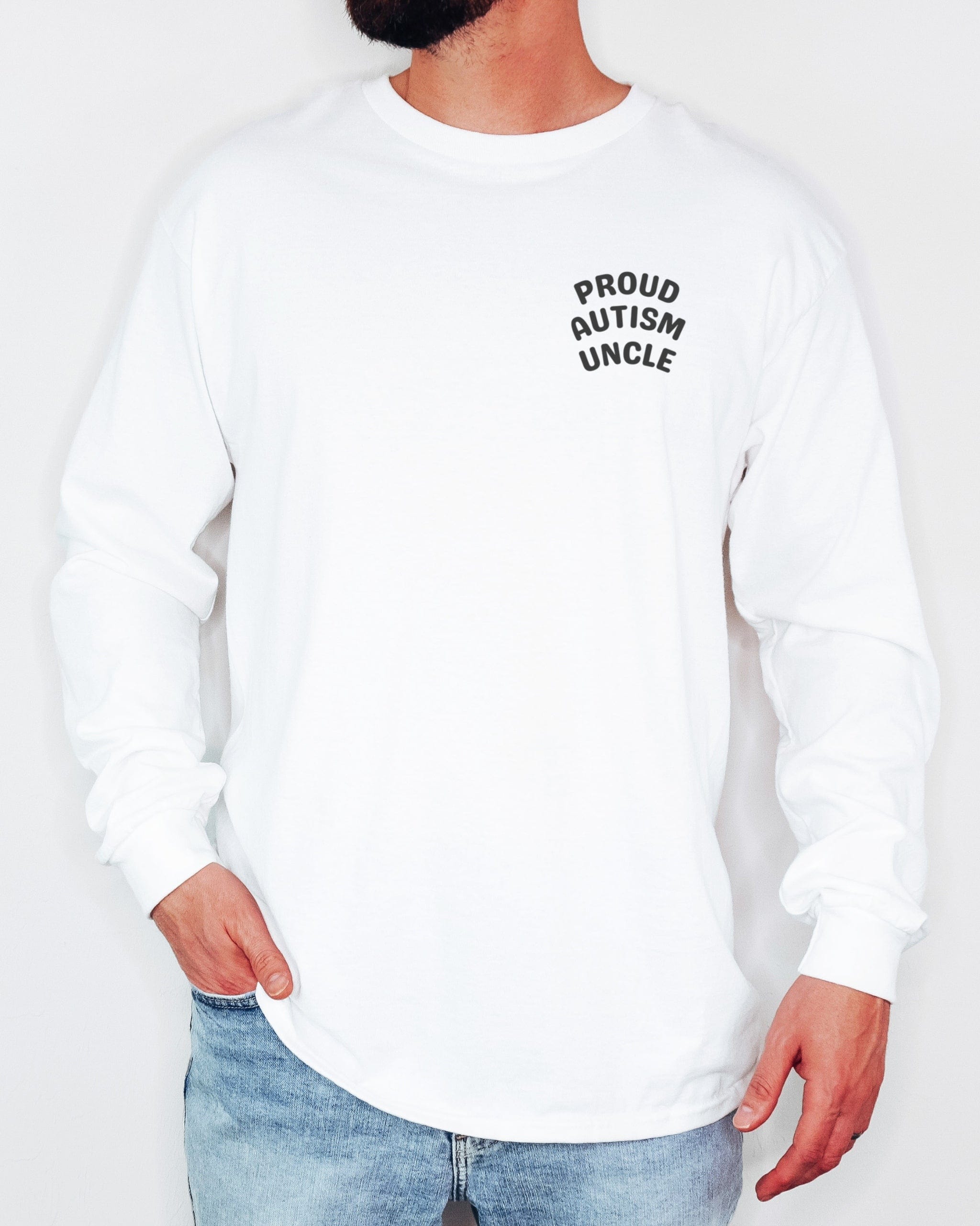 Proud Autism Uncle Long Sleeve T-Shirt-Neurodiversity, ADHD & Autism Awareness & Acceptance Long-sleeve by Daily Bloom