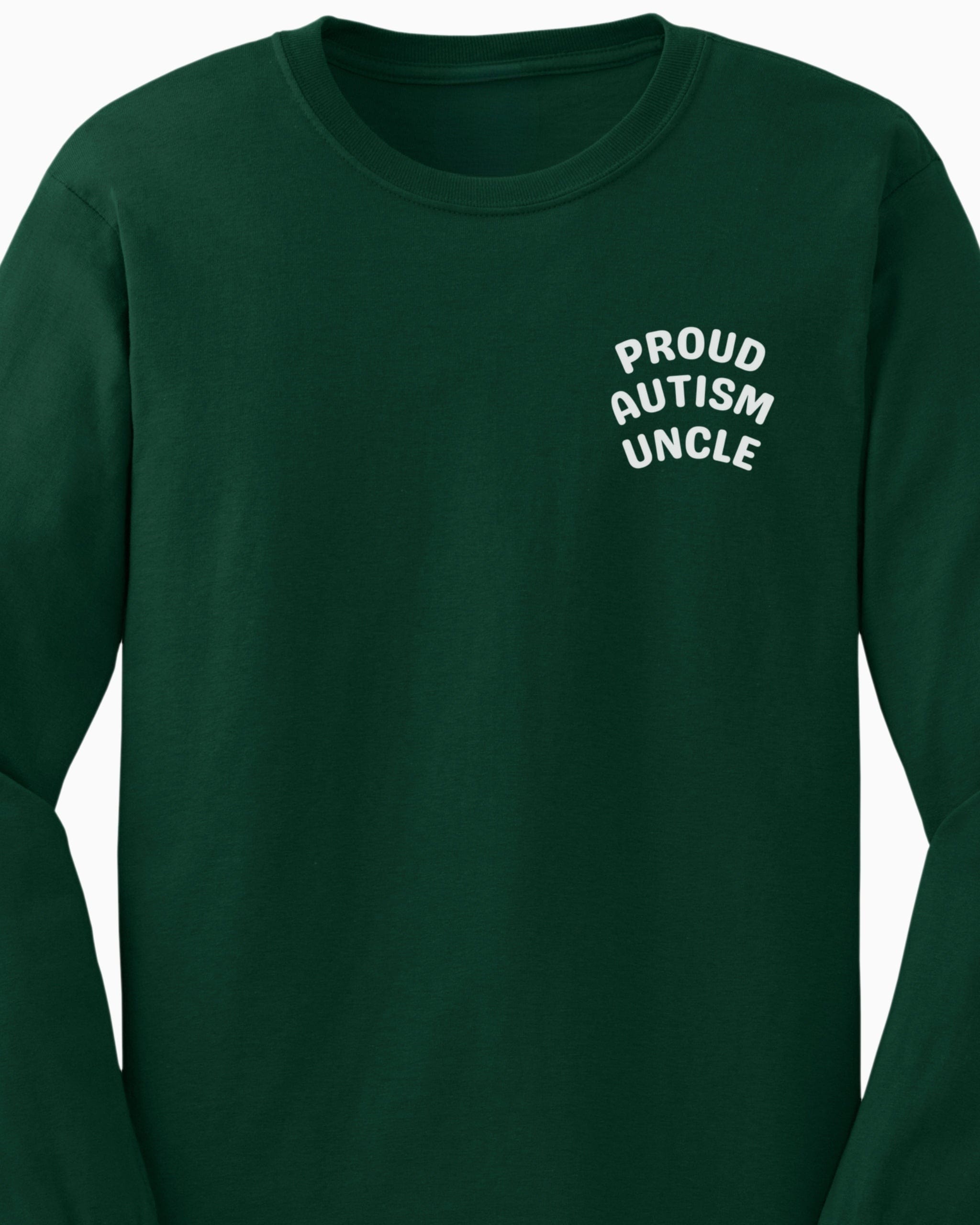 Proud Autism Uncle Long Sleeve T-Shirt-Neurodiversity, ADHD & Autism Awareness & Acceptance Long-sleeve by Daily Bloom