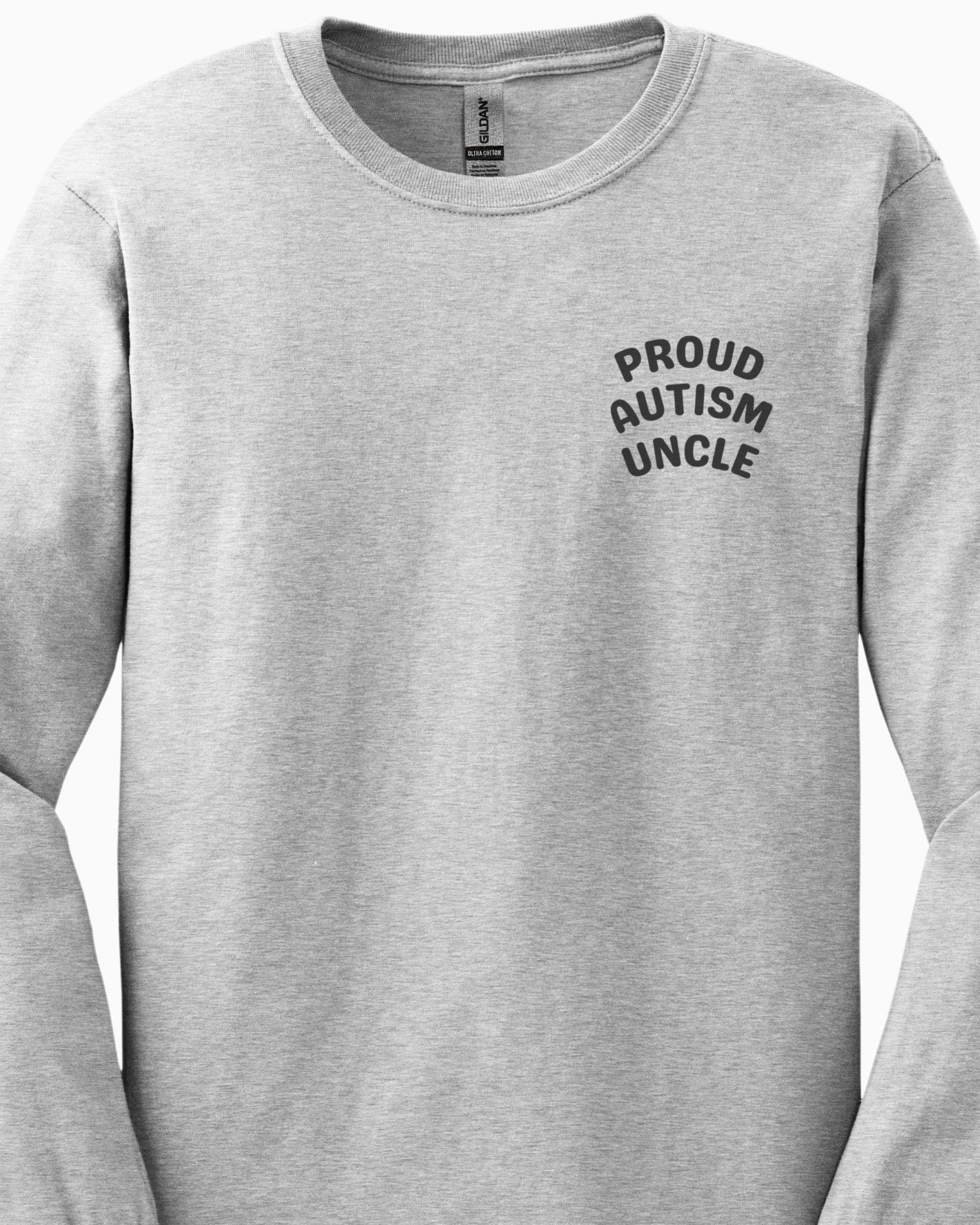 Proud Autism Uncle Long Sleeve T-Shirt-Neurodiversity, ADHD & Autism Awareness & Acceptance Long-sleeve by Daily Bloom