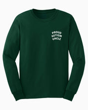 Proud Autism Uncle Long Sleeve T-Shirt-Forest Green-Neurodiversity, ADHD & Autism Awareness & Acceptance Long-sleeve by Daily Bloom