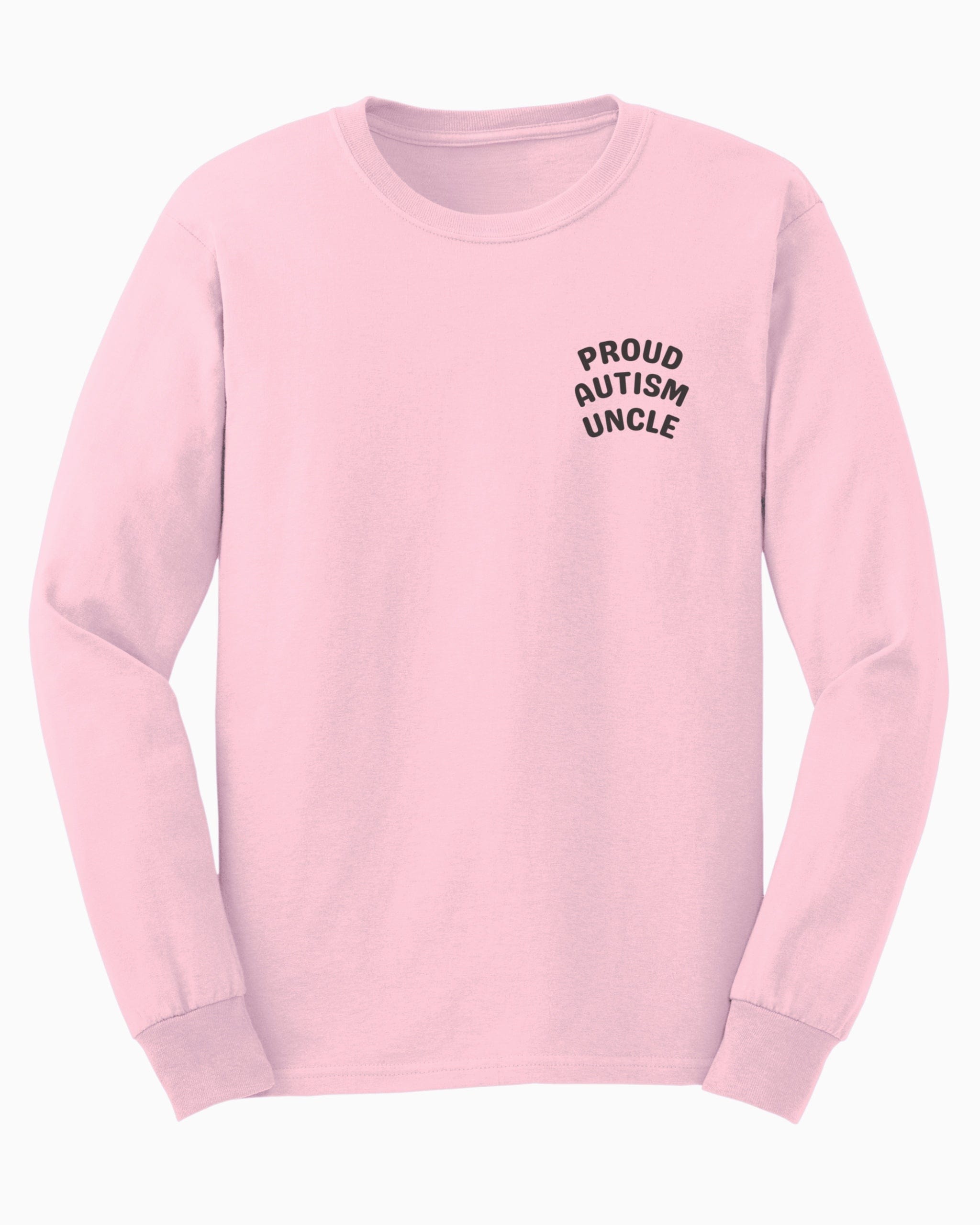 Proud Autism Uncle Long Sleeve T-Shirt-Light Pink-Neurodiversity, ADHD & Autism Awareness & Acceptance Long-sleeve by Daily Bloom