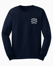 Proud Autism Uncle Long Sleeve T-Shirt-Navy-Neurodiversity, ADHD & Autism Awareness & Acceptance Long-sleeve by Daily Bloom