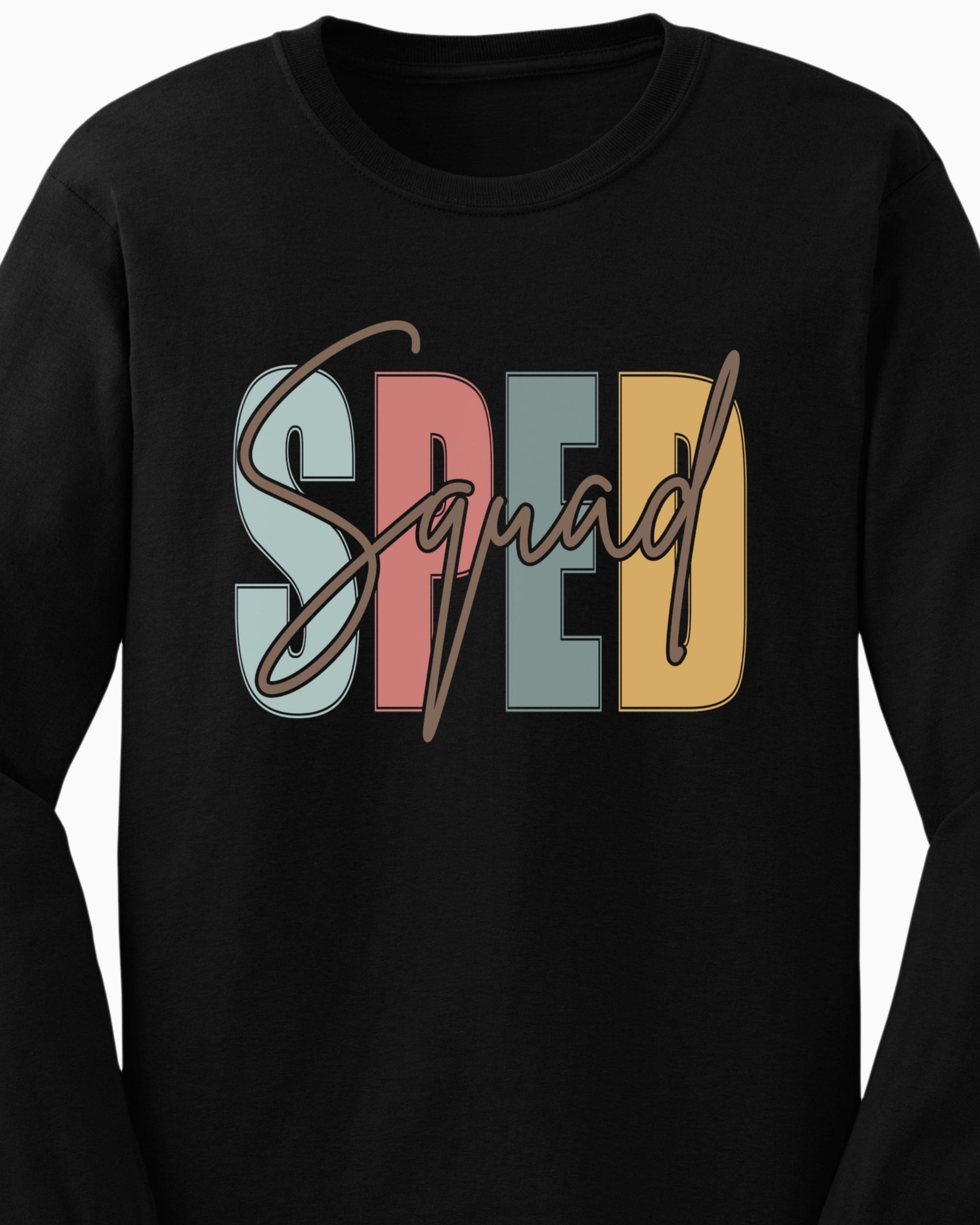 SPED Squad Long Sleeve T-Shirt-Neurodiversity, ADHD & Autism Awareness & Acceptance Long-sleeve by Daily Bloom
