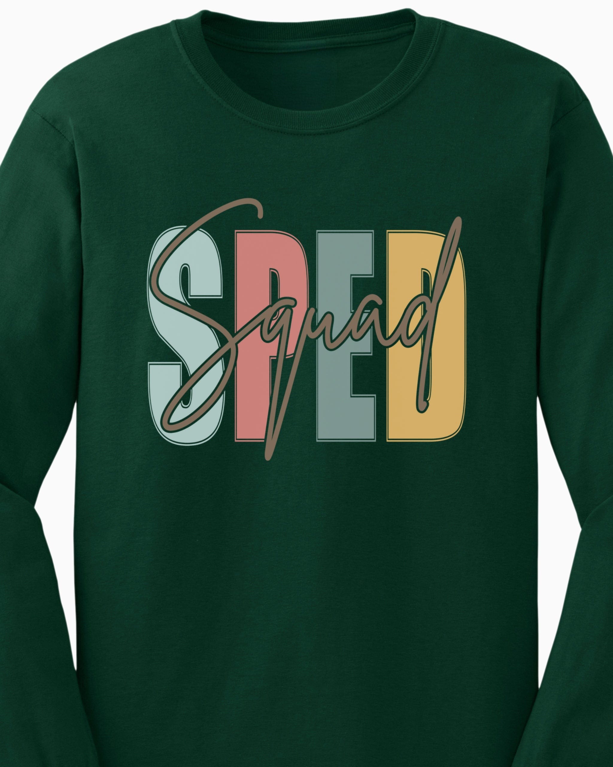 SPED Squad Long Sleeve T-Shirt-Neurodiversity, ADHD & Autism Awareness & Acceptance Long-sleeve by Daily Bloom