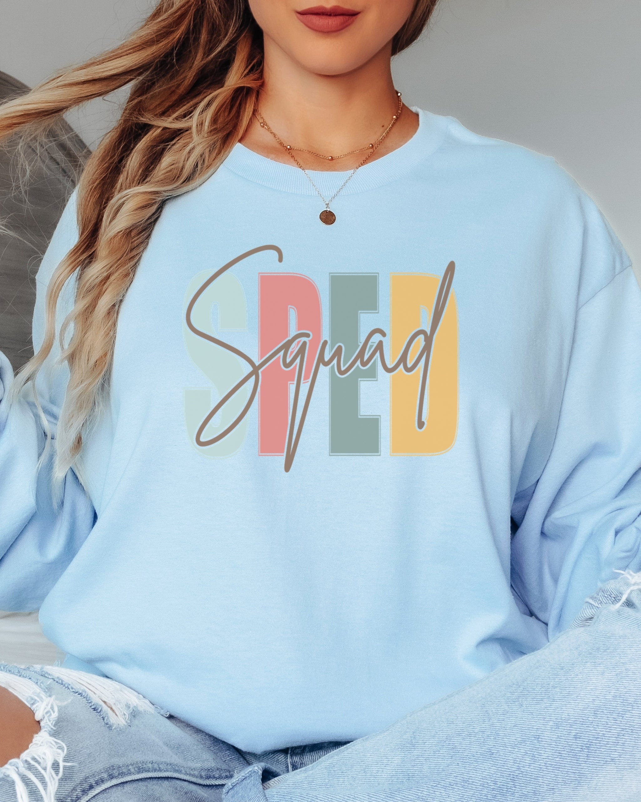 SPED Squad Long Sleeve T-Shirt-Neurodiversity, ADHD & Autism Awareness & Acceptance Long-sleeve by Daily Bloom