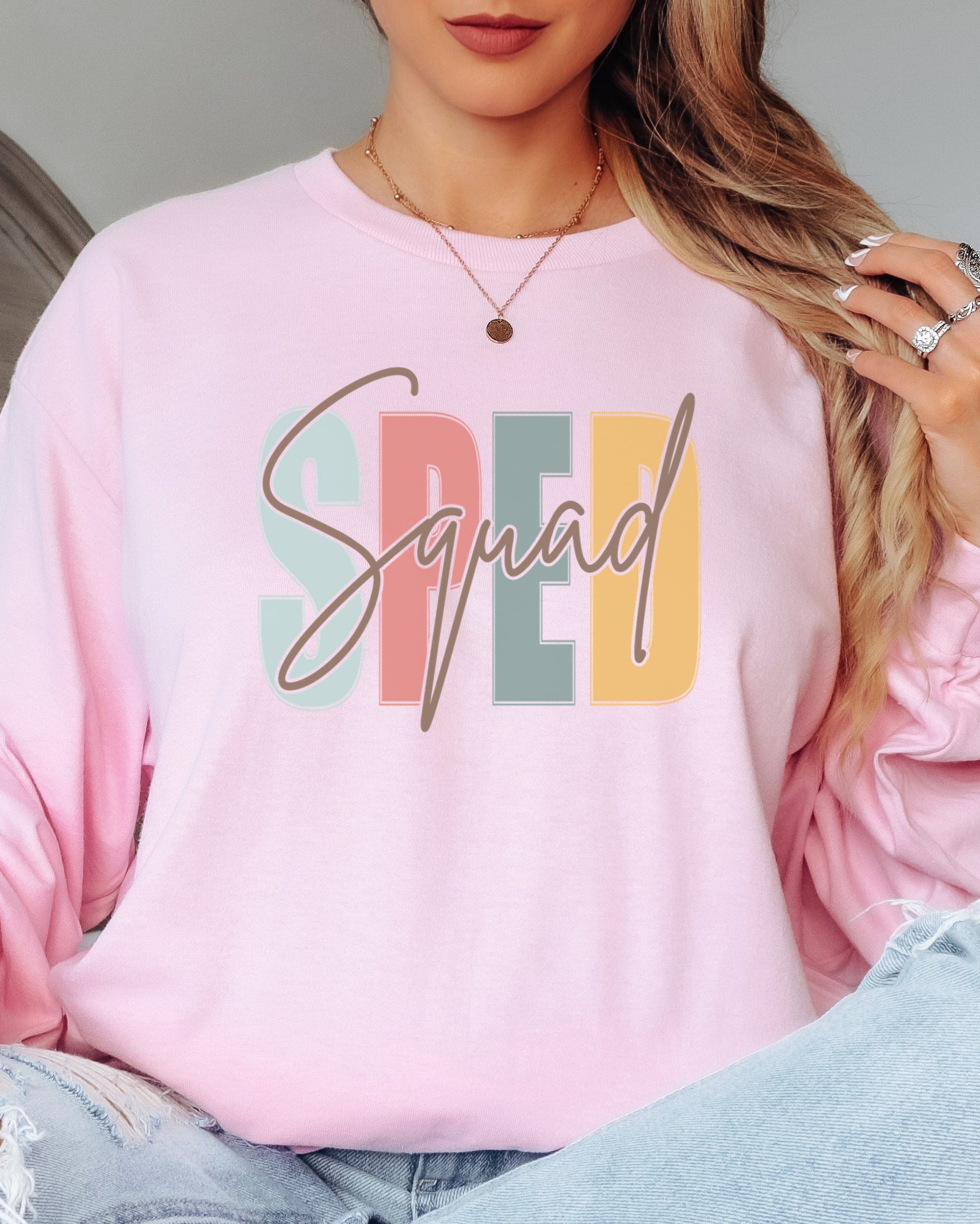 SPED Squad Long Sleeve T-Shirt-Neurodiversity, ADHD & Autism Awareness & Acceptance Long-sleeve by Daily Bloom