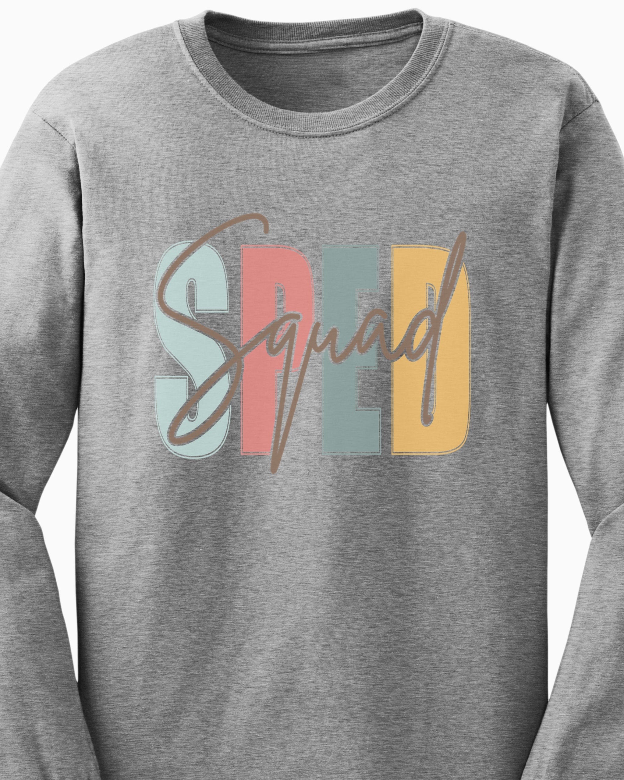 SPED Squad Long Sleeve T-Shirt-Neurodiversity, ADHD & Autism Awareness & Acceptance Long-sleeve by Daily Bloom