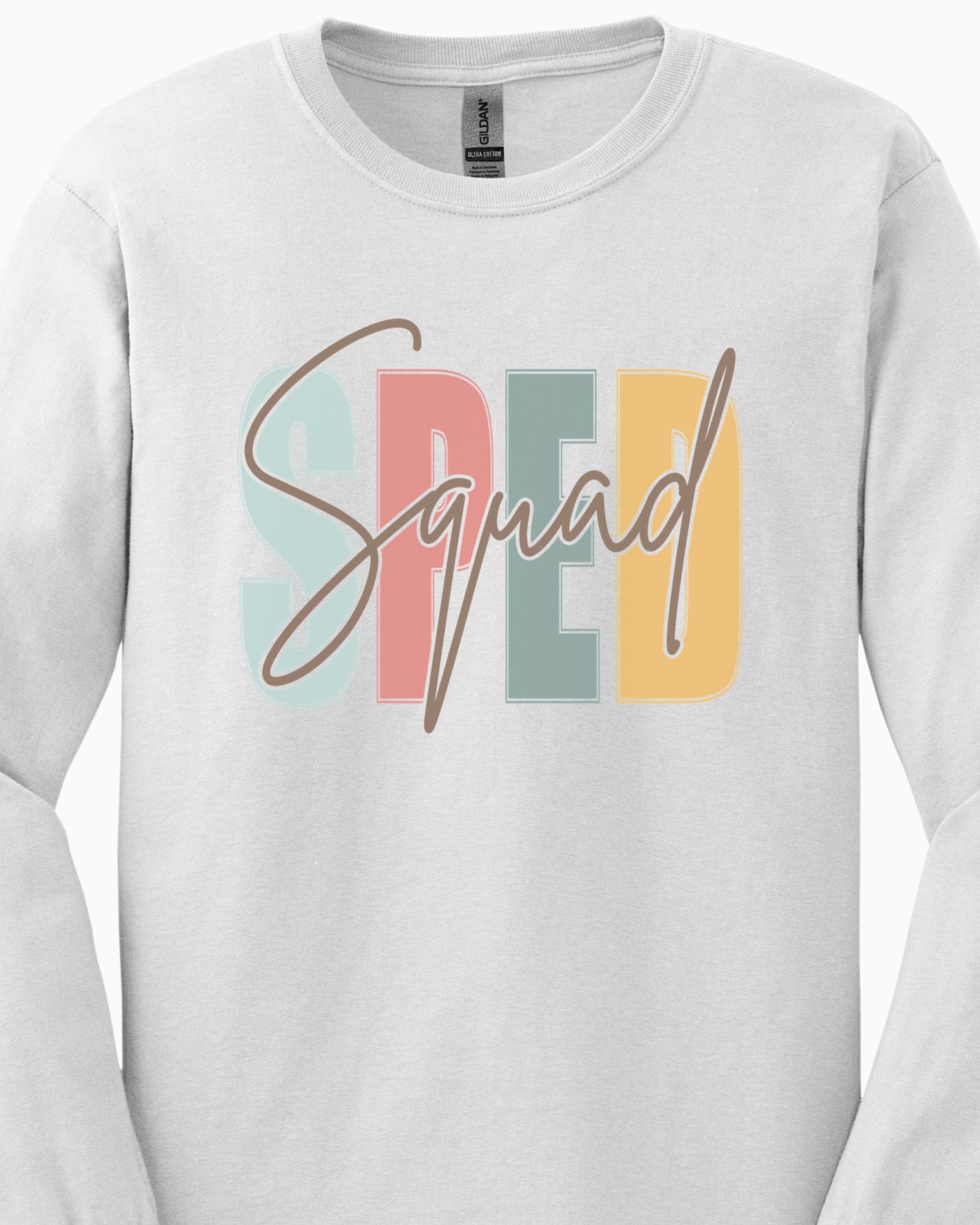 SPED Squad Long Sleeve T-Shirt-Neurodiversity, ADHD & Autism Awareness & Acceptance Long-sleeve by Daily Bloom