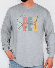 SPED Squad Long Sleeve T-Shirt-Neurodiversity, ADHD & Autism Awareness & Acceptance Long-sleeve by Daily Bloom