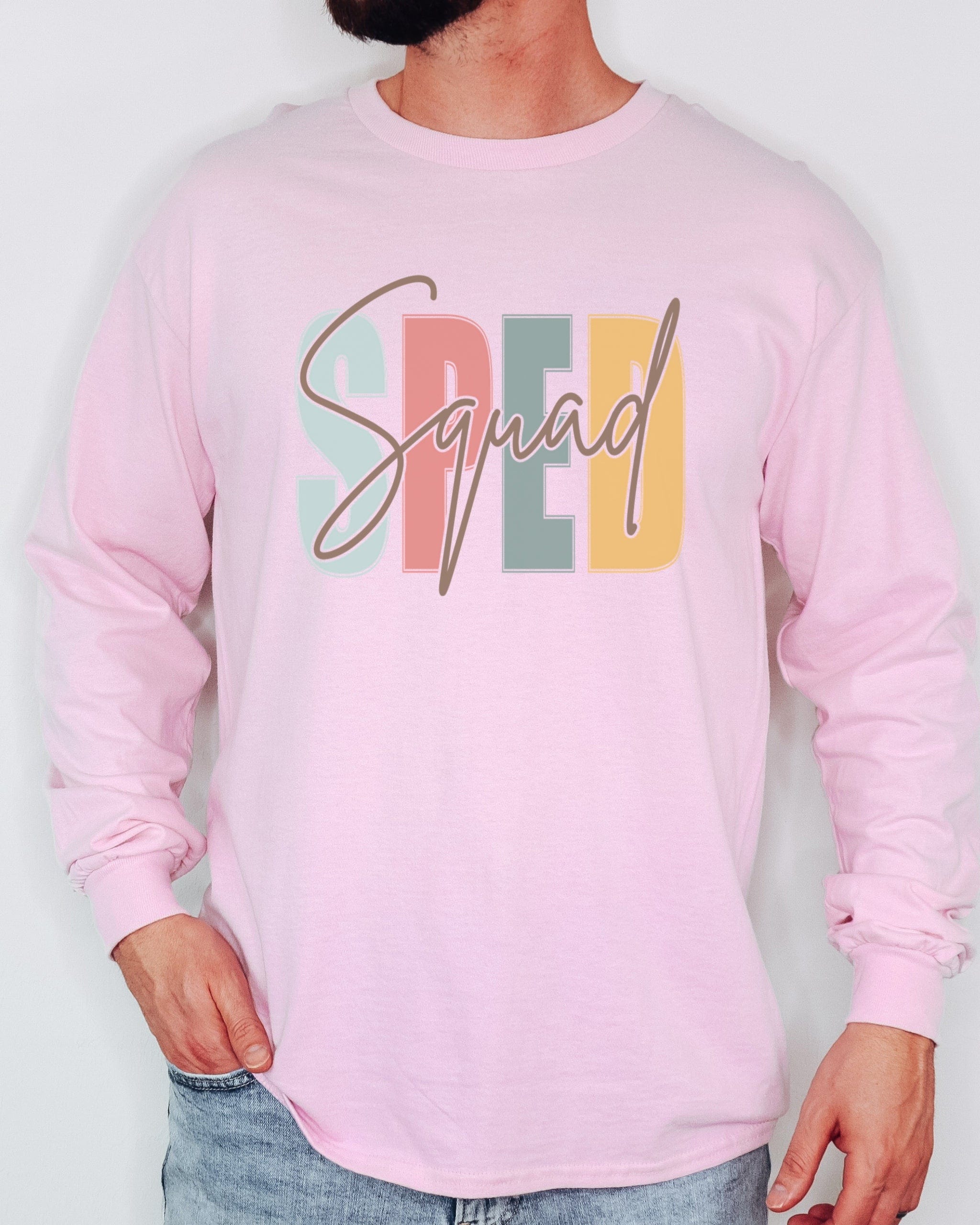 SPED Squad Long Sleeve T-Shirt-Neurodiversity, ADHD & Autism Awareness & Acceptance Long-sleeve by Daily Bloom