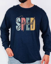SPED Squad Long Sleeve T-Shirt-Neurodiversity, ADHD & Autism Awareness & Acceptance Long-sleeve by Daily Bloom