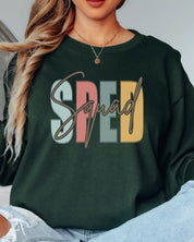 SPED Squad Long Sleeve T-Shirt-Neurodiversity, ADHD & Autism Awareness & Acceptance Long-sleeve by Daily Bloom