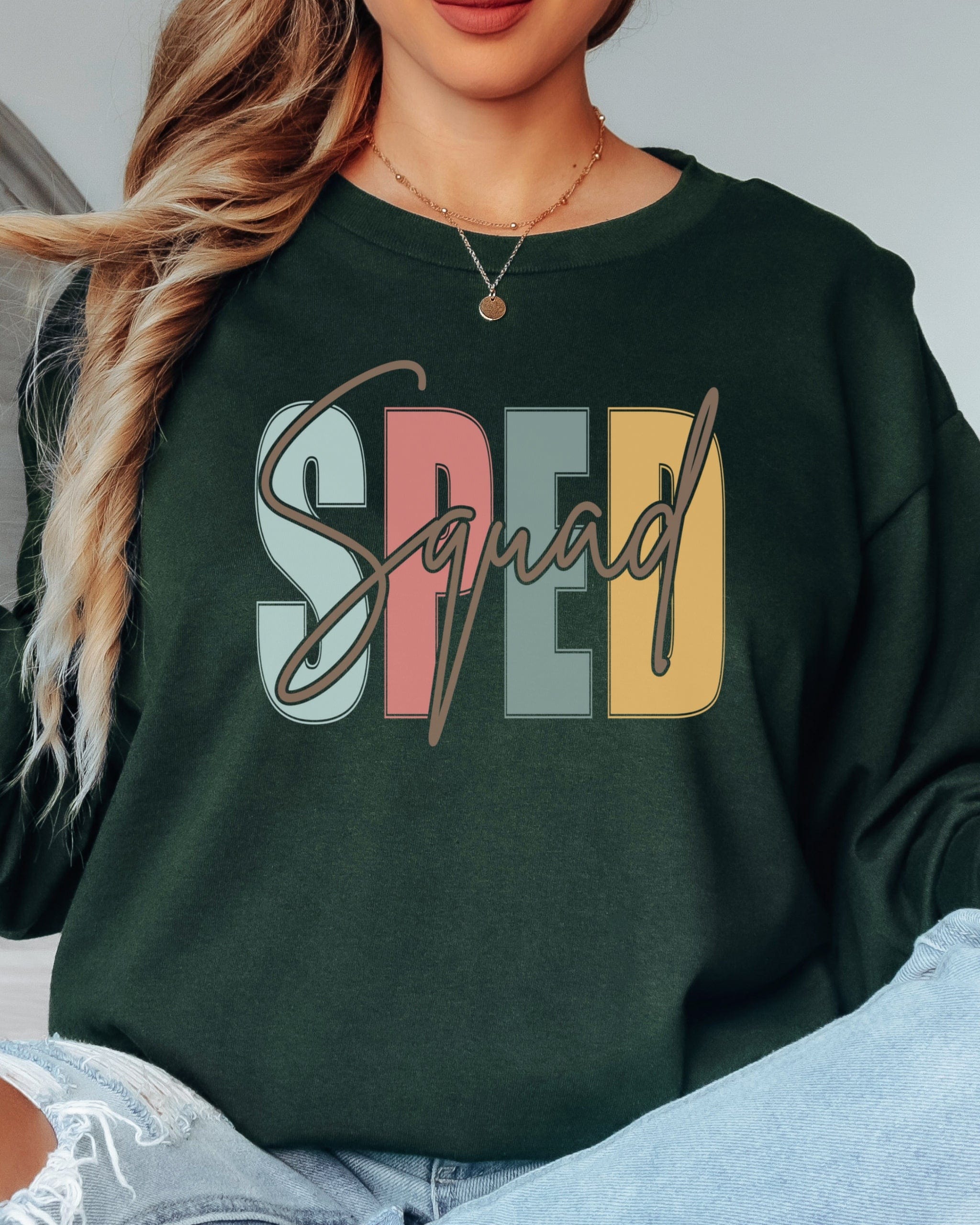 SPED Squad Long Sleeve T-Shirt-Neurodiversity, ADHD & Autism Awareness & Acceptance Long-sleeve by Daily Bloom