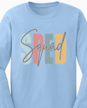 SPED Squad Long Sleeve T-Shirt-Neurodiversity, ADHD & Autism Awareness & Acceptance Long-sleeve by Daily Bloom