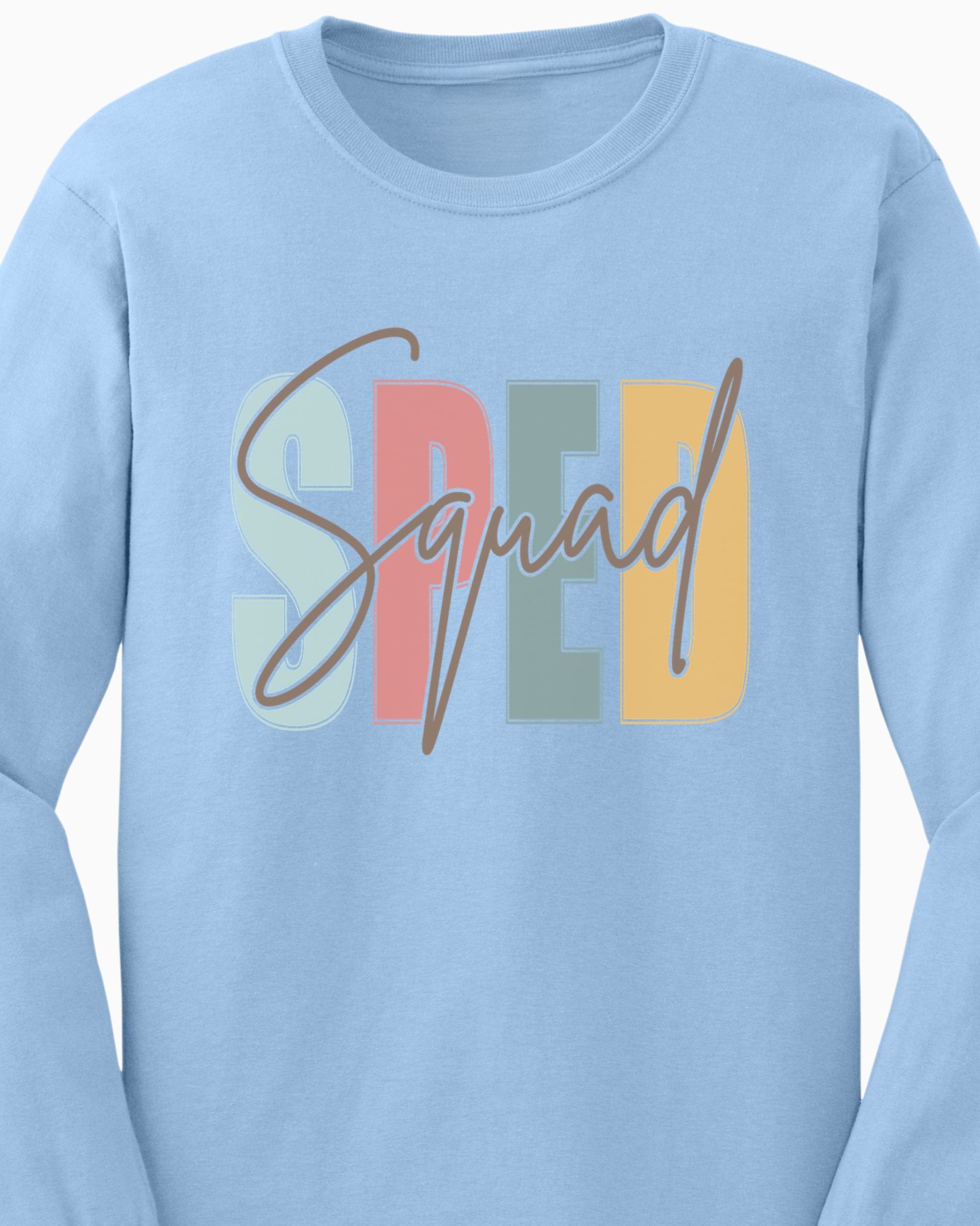 SPED Squad Long Sleeve T-Shirt-Neurodiversity, ADHD & Autism Awareness & Acceptance Long-sleeve by Daily Bloom