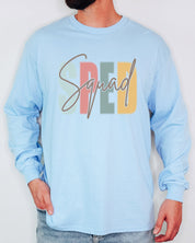 SPED Squad Long Sleeve T-Shirt-Neurodiversity, ADHD & Autism Awareness & Acceptance Long-sleeve by Daily Bloom