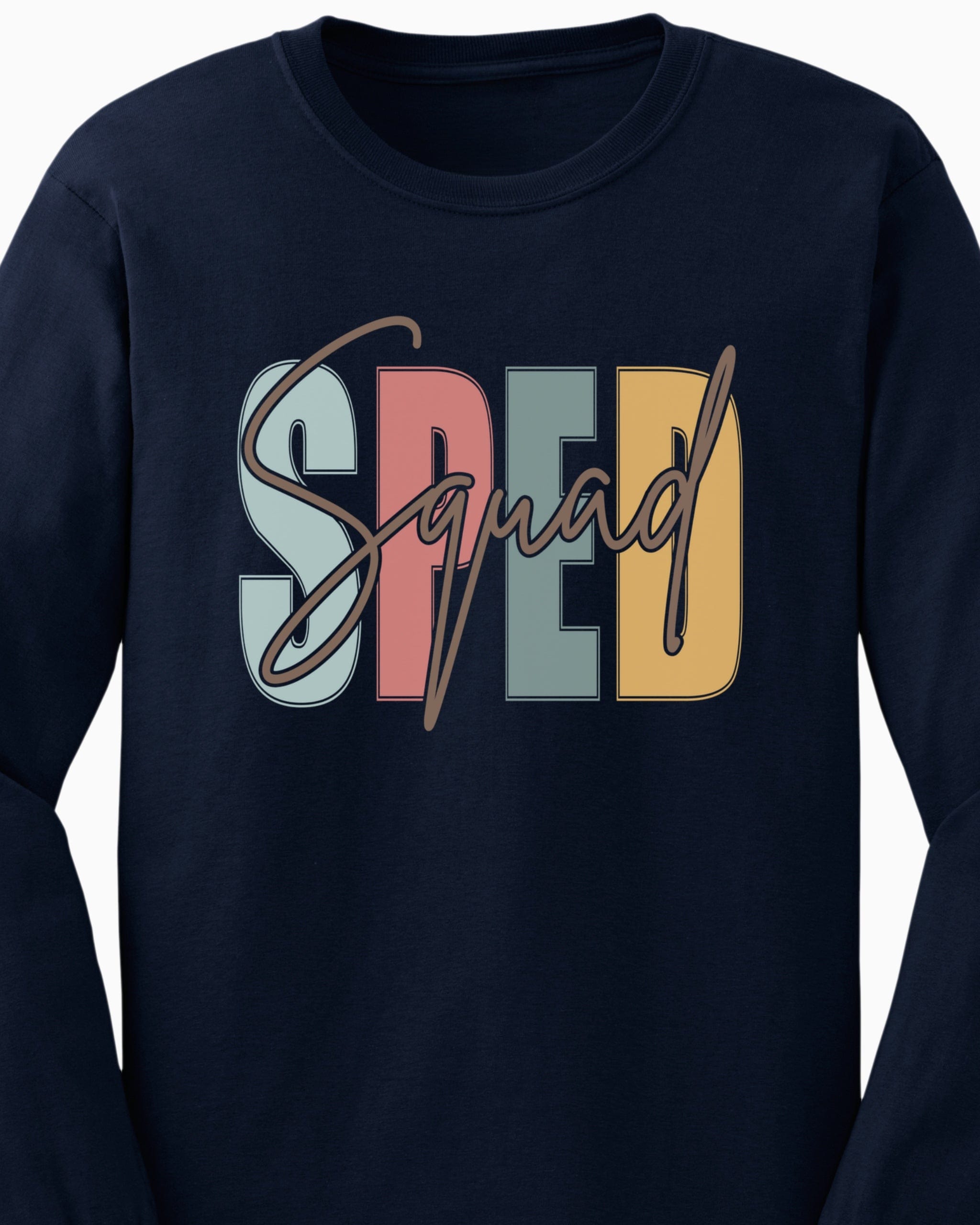 SPED Squad Long Sleeve T-Shirt-Neurodiversity, ADHD & Autism Awareness & Acceptance Long-sleeve by Daily Bloom