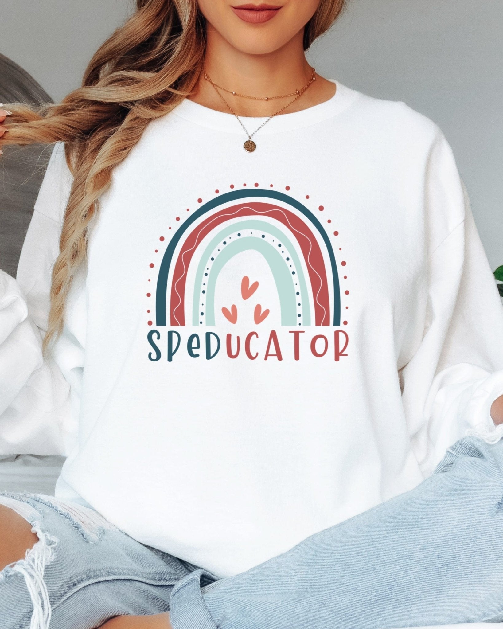 Autism Long - sleeve - SPEDucator Boho Rainbow Long Sleeve T-Shirt - Daily Bloom