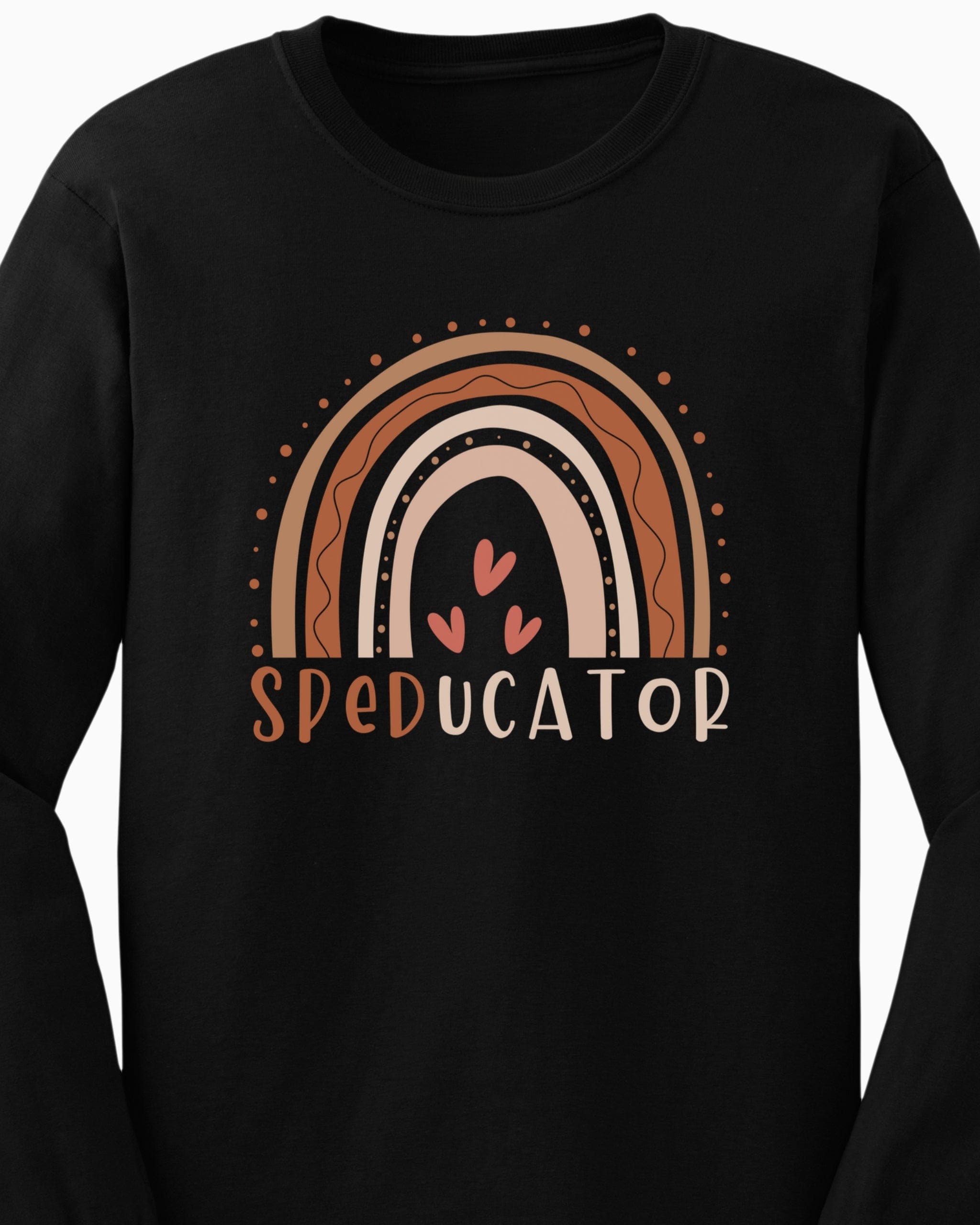 SPEDucator Boho Rainbow Long Sleeve T-Shirt-Neurodiversity, ADHD & Autism Awareness & Acceptance Long-sleeve by Daily Bloom