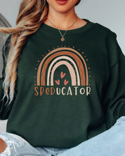 SPEDucator Boho Rainbow Long Sleeve T-Shirt-Neurodiversity, ADHD & Autism Awareness & Acceptance Long-sleeve by Daily Bloom