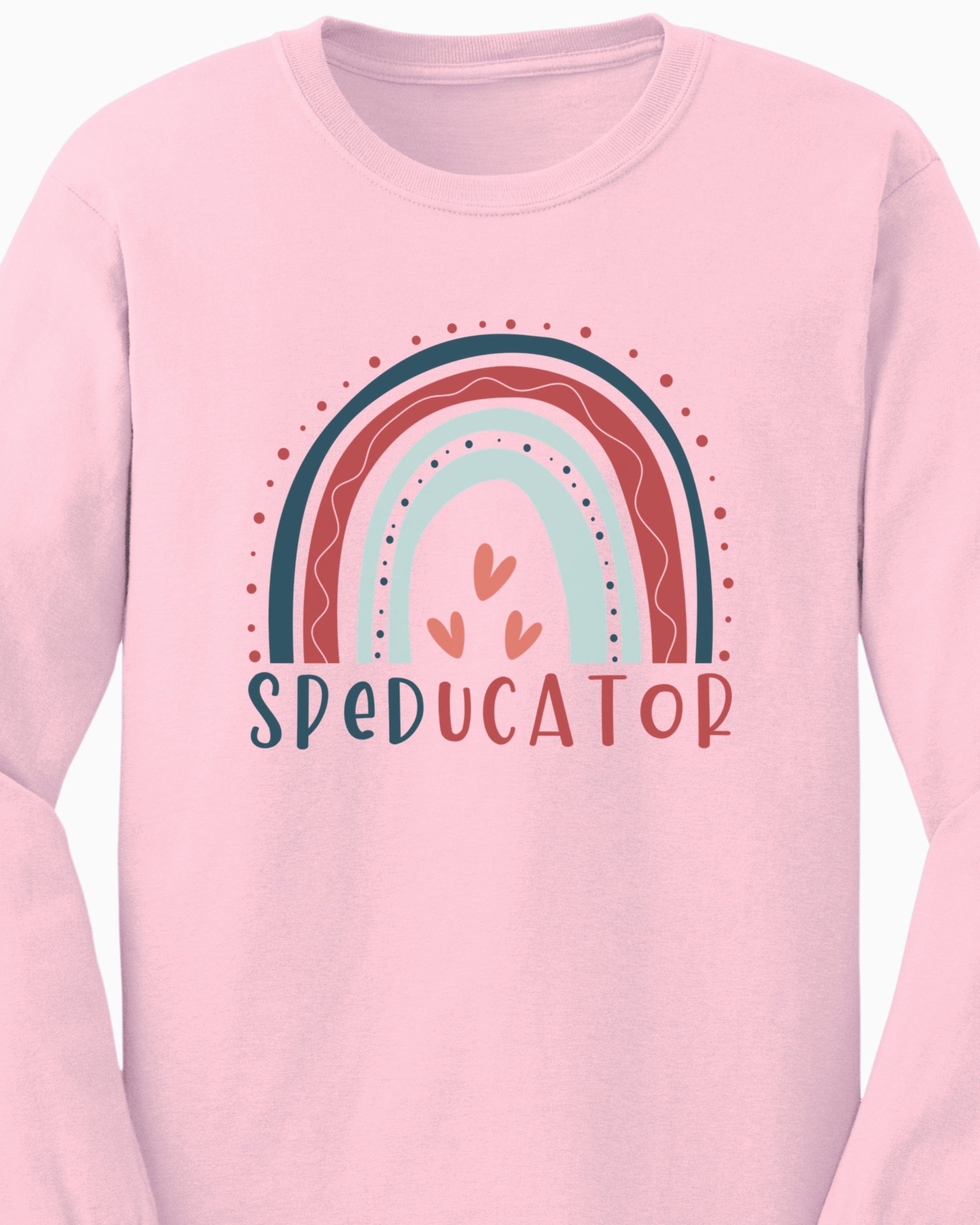 SPEDucator Boho Rainbow Long Sleeve T-Shirt-Neurodiversity, ADHD & Autism Awareness & Acceptance Long-sleeve by Daily Bloom