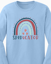 SPEDucator Boho Rainbow Long Sleeve T-Shirt-Neurodiversity, ADHD & Autism Awareness & Acceptance Long-sleeve by Daily Bloom