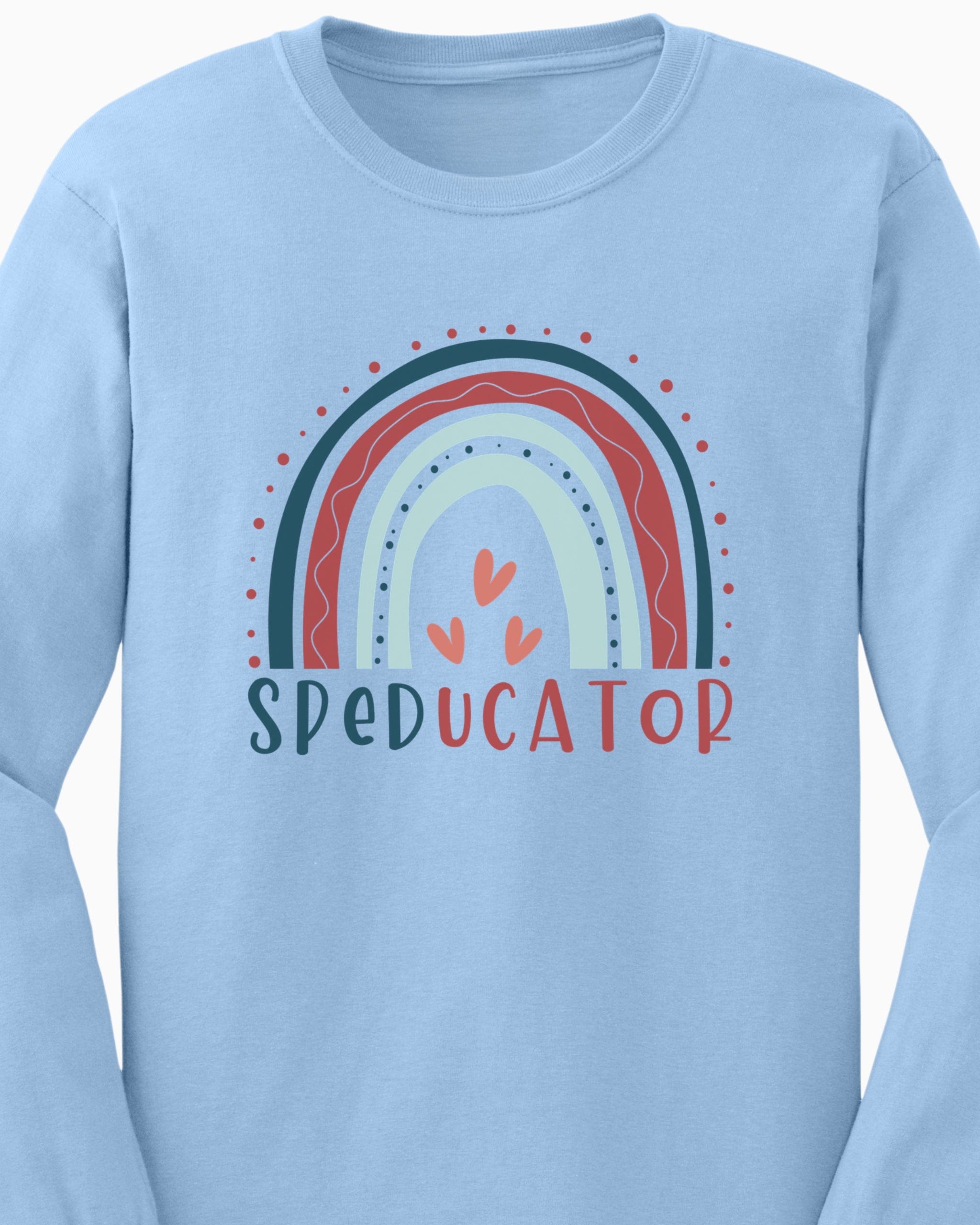 SPEDucator Boho Rainbow Long Sleeve T-Shirt-Neurodiversity, ADHD & Autism Awareness & Acceptance Long-sleeve by Daily Bloom