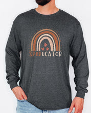 SPEDucator Boho Rainbow Long Sleeve T-Shirt-Neurodiversity, ADHD & Autism Awareness & Acceptance Long-sleeve by Daily Bloom