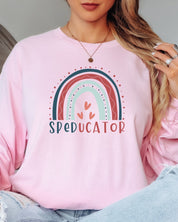 SPEDucator Boho Rainbow Long Sleeve T-Shirt-Neurodiversity, ADHD & Autism Awareness & Acceptance Long-sleeve by Daily Bloom