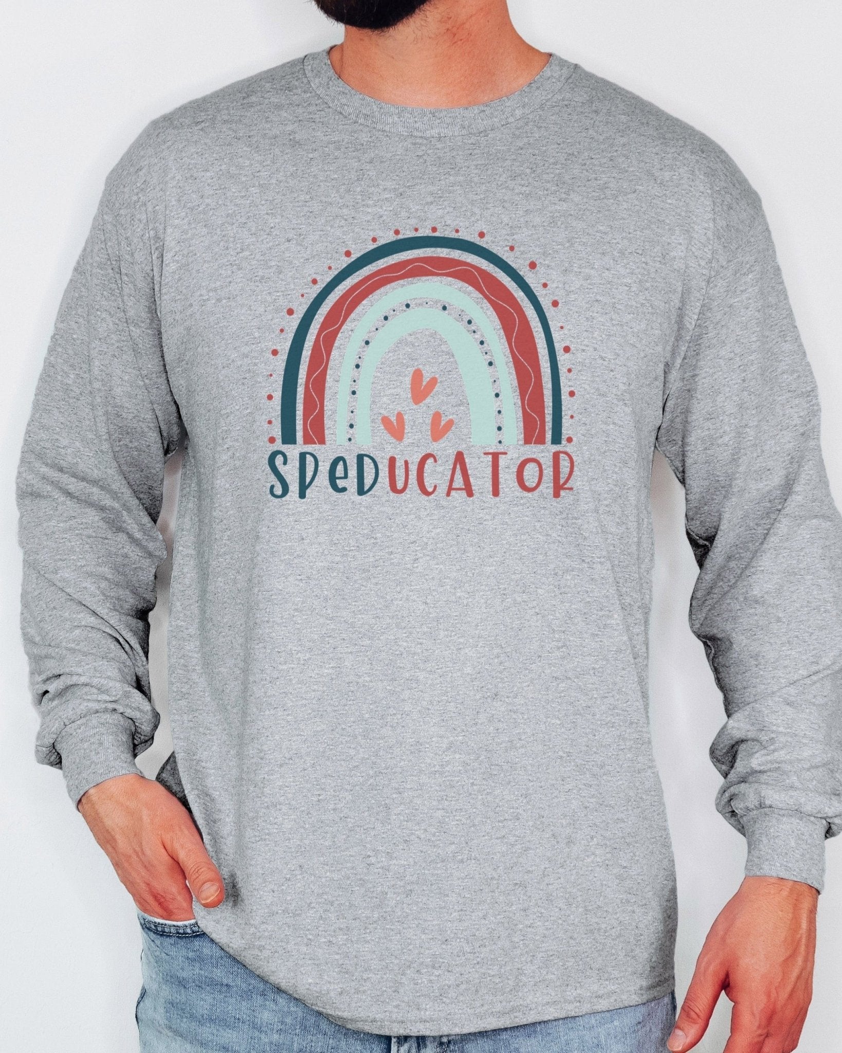 Autism Long - sleeve - SPEDucator Boho Rainbow Long Sleeve T-Shirt - Daily Bloom
